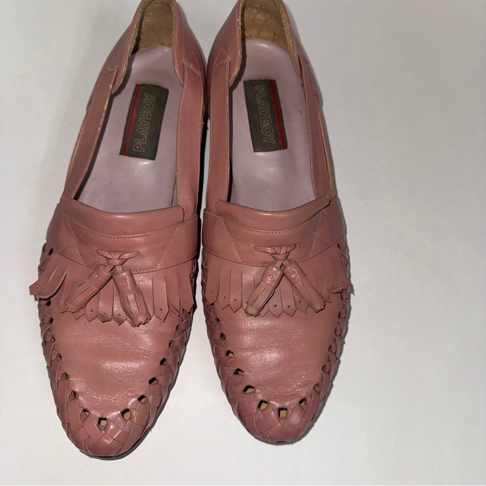Vintage Playboy Pink Loafers size 9
